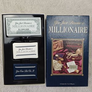 Vintage You Just Became A Millionaire Game Hasbro 1999 Full Complete